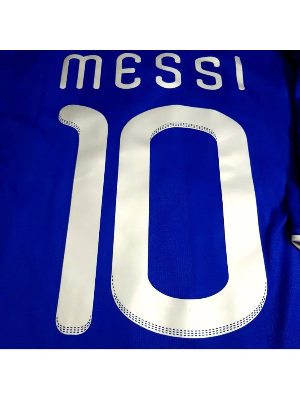 Messi Argentina 2010 WORLD CUP Away Soccer Jersey L SKU# P47053